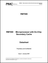 RM7000-250T datasheet: RM7000 microprocessor with On-chip secondary cache RM7000-250T