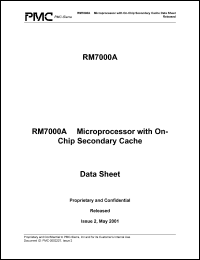 RM7000A-300T datasheet: RM7000A microprocessor with On-chip secondary cache RM7000A-300T