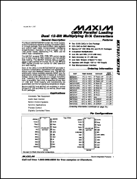 MX7545ALCWP datasheet: TTL/CMOS compatible for Vdd = 5V or CMOS compatible for Vdd = 15V, 12-bit buffered multiplying DAC. Gain error +-1 LSB. MX7545ALCWP