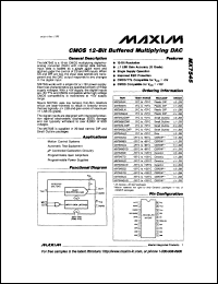 MX7672TE05 datasheet: High-speed 12-bit A/D converter with external reference input. Fast conversion time 5 microsec. Linearity +-1 LSB. MX7672TE05