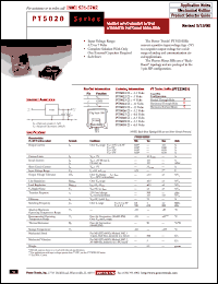 PT5029A datasheet:  (-)5.5VOUT 1AMP (PLUS)5V-INPUT POSITIVE TO NEGATIVE ISR PT5029A