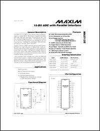 MAX173CWG datasheet: Complete 5 microsec CMOS 10-bit A/D converter. MAX173CWG