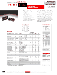 PT4206C datasheet:  5VOUT 6W 24V-INPUT ISOLATED DC/DC CONVERTER PT4206C