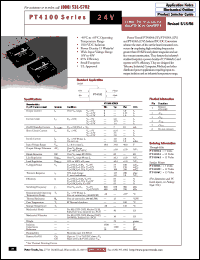 PT4105C datasheet:  12VOUT 15W 24V-INPUT ISOLATED DC/DC CONVERTER PT4105C