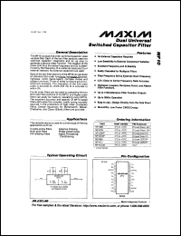 MXL1178S datasheet: 17microA max, dual, single-supply precision operational amplifier. MXL1178S