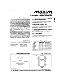 MXL1178IN8 datasheet: 17microA max, dual, single-supply precision operational amplifier. MXL1178IN8