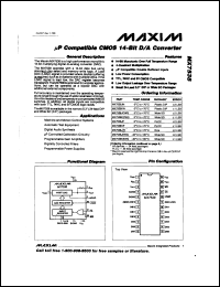 MAX358CWE datasheet: Fault-protected analog 8 channel single-ended (1 of 8) multiplexer. MAX358CWE