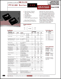 PT3105A datasheet:  12VOUT 15W 24V-INPUT ISOLATED DC/DC CONVERTER PT3105A