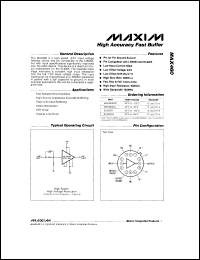 ICL7667MJA datasheet: Dual power MOSFET driver. ICL7667MJA