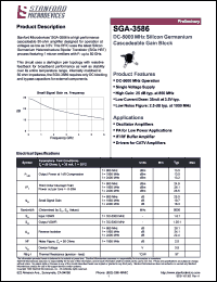 SGA-3586 datasheet: DC-5000 MHz, 3.5V, silicon germanium cascadeable gain block SGA-3586