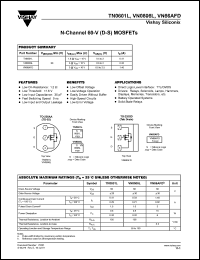 TN0601L datasheet: N-channel 60V MOSFET TN0601L