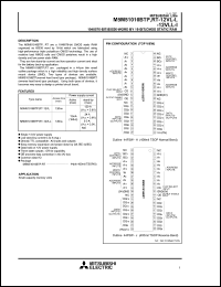 M5M51016BTRRT-12VLL-I datasheet: 1048576-bit CMOS static RAM M5M51016BTRRT-12VLL-I