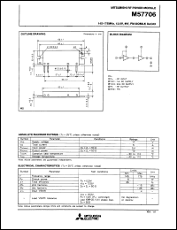 M57706 datasheet: 145-175MHz, 12.5V, 8W FM mobile radio M57706