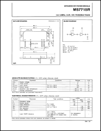 M57715R datasheet: 144-148MHz, 12.5V, 13W FM mobile radio M57715R