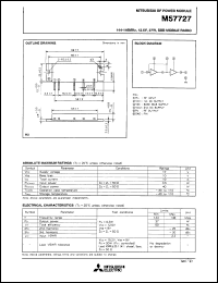 M57727 datasheet: RF power module for 144-148MHz, 12.5V, 37W SSB mobile radio M57727