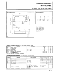 M57729EL datasheet: RF power module for 335-360MHz, 12.5V, 30W FM mobile radio M57729EL