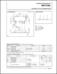 M57729L datasheet: RF power module for 400-420MHz, 12.5V, 30W FM mobile radio M57729L