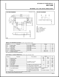 M57745B datasheet: RF power module for 380-400MHz, 12.5V, 10W digital mobile radio M57745B