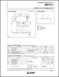 M57747 datasheet: RF power module for 144-148MHz, 12.5V, 13W FM mobile radio M57747