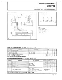 M57752 datasheet: RF power module for 430-450MHz, 12.5V, 13W FM mobile radio M57752