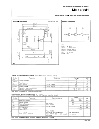 M57788H datasheet: RF power module for 450-470MHz, 12.5V, 40W FM mobile radio M57788H