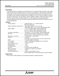 M30620MCM-XXXGP datasheet: Single chip 16-bit CMOS microcomputer M30620MCM-XXXGP