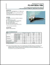 FU-641SEA-1M2 datasheet: 1.55m EA modulator integrated DFB-LD module FU-641SEA-1M2