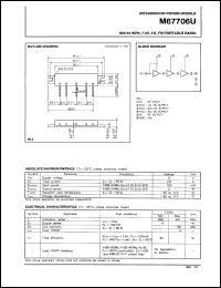 M67706U datasheet: 806-870MHz, 7.5V, 4W FM portable radio M67706U