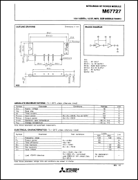 M67727 datasheet: RF power module for 144-148MHz, 12.5V, 60W SSB mobile radio M67727