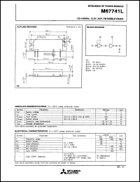 M67741L datasheet: RF power module for 135-160MHz, 12.5V, 30W FM mobile radio M67741L