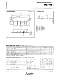 M67745 datasheet: RF power module for 846-903MHz, 12.5V, 7W FM mobile radio M67745