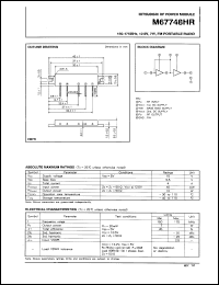 M67748HR datasheet: RF power module for 150-175MHz, 12.5V, 7W FM portable radio M67748HR