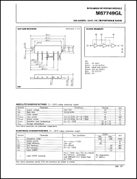 M67749GL datasheet: RF power module for 326-346MHz, 12.5V, 7W FM portable radio M67749GL