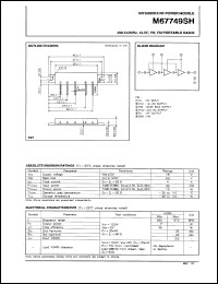 M67749SH datasheet: RF power module for 490-512MHz, 12.5V, 7W FM portable radio M67749SH