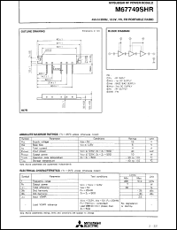 M67749SHR datasheet: RF power module for 490-512MHz, 12.5V, 7W FM portable radio M67749SHR
