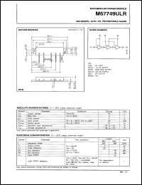 M67749ULR datasheet: RF power module for 360-390MHz, 12.5V, 7W FM portable radio M67749ULR