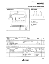 M67759 datasheet: RF power module for 852-905MHz, 12.5V, 6W FM portable radio M67759