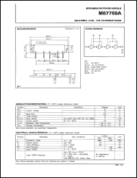 M67769A datasheet: RF power module for 890-915MHz, 12.5V, 13W FM mobile radio M67769A