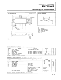 M67799MA datasheet: RF power module for 430-450MHz, 9.6V, 7.5W FM portable radio M67799MA