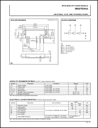 M68703HA datasheet: RF power module for 440-470MHz, 12.5V, 50W FM mobile radio M68703HA