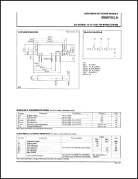 M68703LA datasheet: RF power module for 400-430MHz, 12.5V, 50W FM mobile radio M68703LA