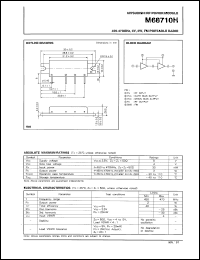 M68710H datasheet: RF power module for 450-470MHz, 6V, 2W FM portable radio M68710H