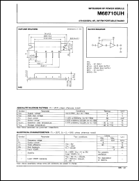 M68710UH datasheet: RF power module for 470-520MHz, 6V, 2W FM portable radio M68710UH