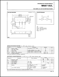 M68710UL datasheet: RF power module for 380-400MHz, 6V, 2W FM portable radio M68710UL