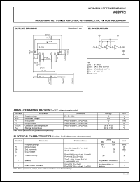 M68742 datasheet: RF power module for 903-905MHz, 1.8W FM portable radio M68742