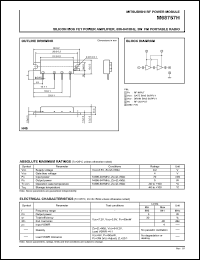 M68757H datasheet: RF power module for 896-941MHz, 3W FM portable radio M68757H