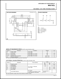 M68762L datasheet: RF power module for 400-450MHz, 12.5V, 30W FM mobile radio M68762L