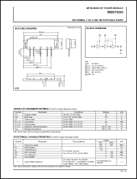 M68762H datasheet: RF power module for 230-250MHz, 7.2V, 5.3W FM portable radio M68762H