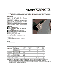 FU-68PDF-V510M103B datasheet: 1.58m DFB-LD module with polarization maintaining fiber pigtail FU-68PDF-V510M103B
