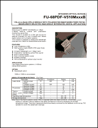 FU-68PDF-V510M104B datasheet: 1.58m DFB-LD module with polarization maintaining fiber pigtail FU-68PDF-V510M104B